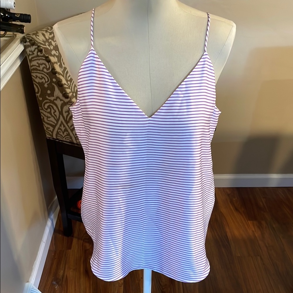 Express Purple and White  Camisole Top